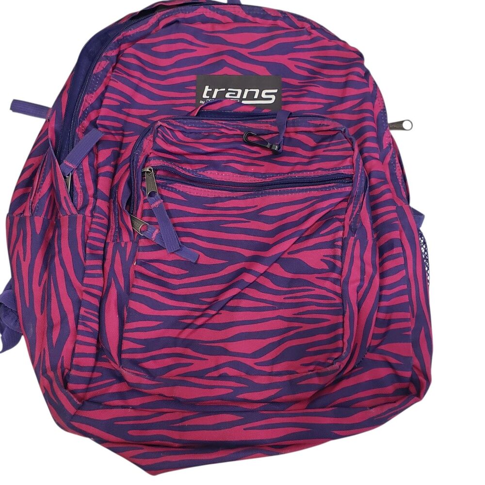 Adorable Jansport Pink and Purple Backpack, Approx. 18 x 14 x 7